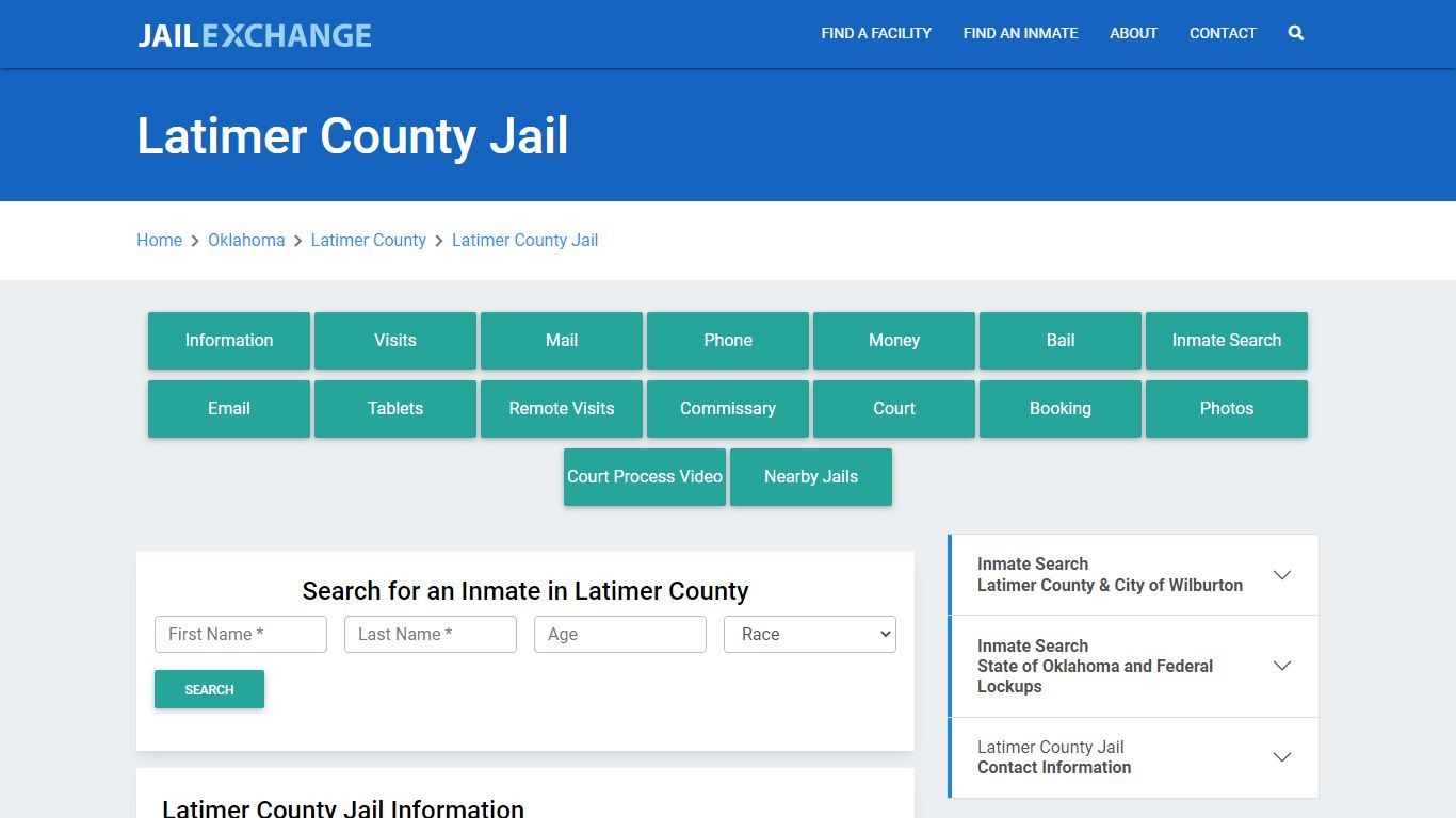 Latimer County Jail Roster Lookup, OK, Inmate Search