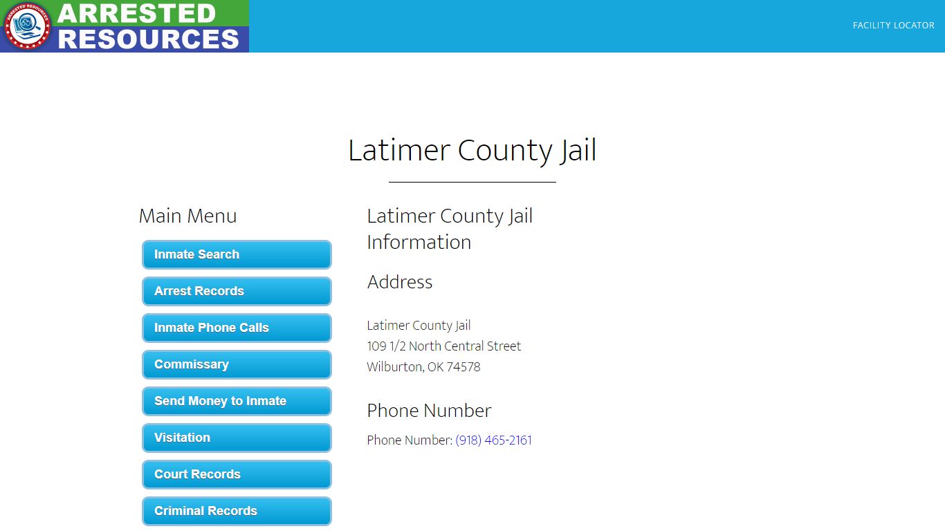 Latimer County Jail - Inmate Search - Wilburton, OK